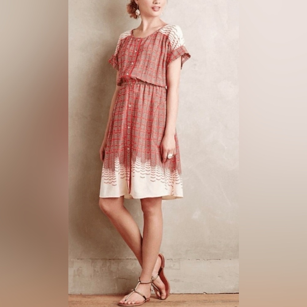 Anthropologie Maeve Veronia Shirtdress Size Small